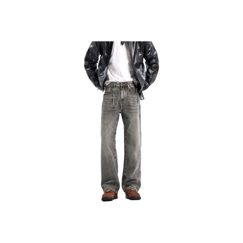 ENTONG Черный Унисекс Джинсы