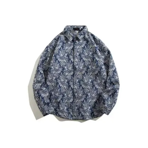 PLQV Синий Мужская Рубашка