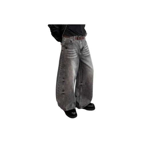 NRXX Черный Серый Унисекс Джинсы