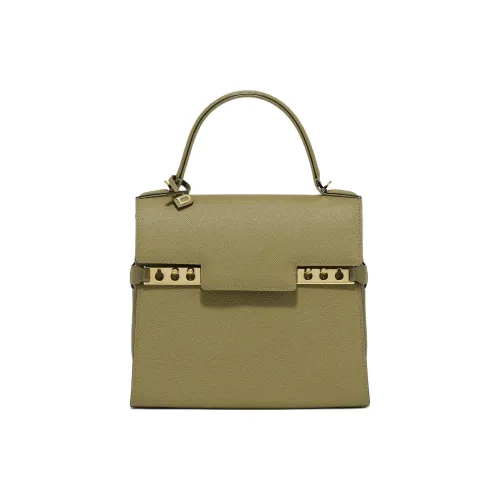 Delvau Alpina Рельефная Телячья Кожа Сумка Женская Зеленая