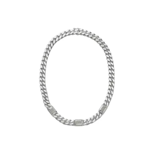FENDI Серебряные 925 Ожерелья Мужские Серебряные