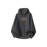 [Heavyweight Флис-На подкладке Полиэстер-Хлопок] Темно-Серый (Текст в Tb Коричневый)