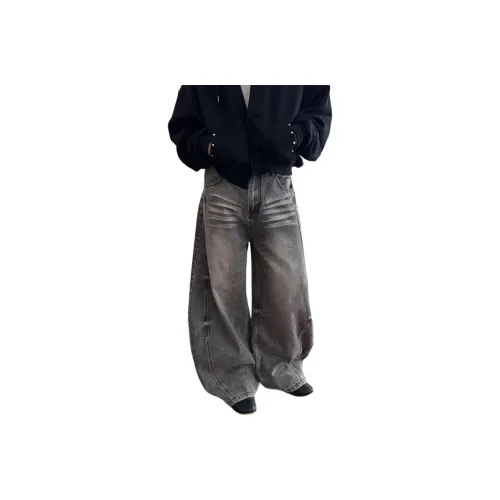 NRXX Черный Серый Унисекс Джинсы