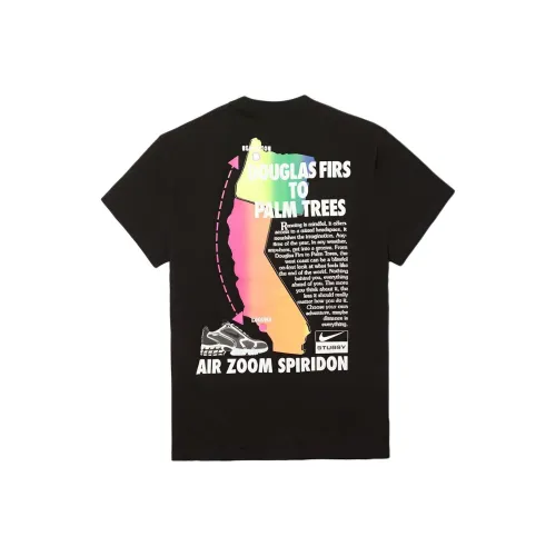 NIKE Stussy Черная Унисекс Футболка