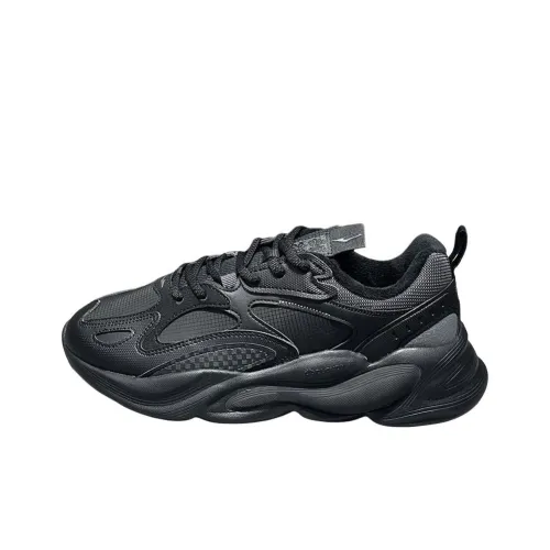 Erke Легкий Термический Низкий Топ Повседневные Беговые Кроссовки Мужские Черные