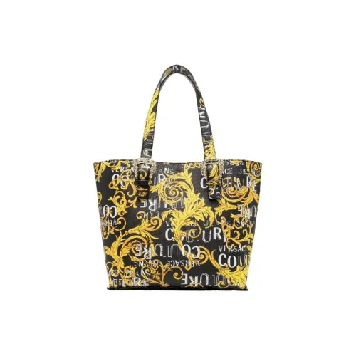 VERSACE JEANS COUTURE Полиамид Тоут Сумка Сумка для покупок Сумка на плечо Сумка Женская Черная