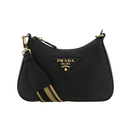 PRADA Сумка через плечо из кожи женская черная