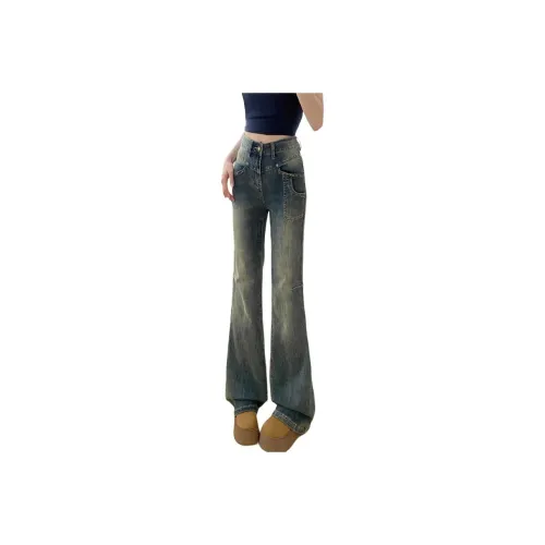 OMOIDAS Blue Women's Jeans ОМОИДАС Синий Женские Джинсы