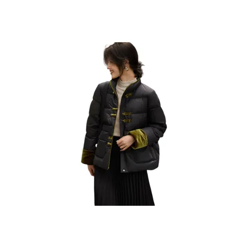 XWI Черный Collide Зеленый Женские Пуховики