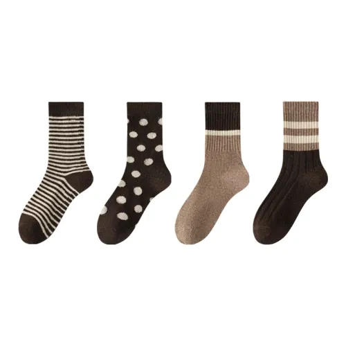 Euisvi Шерсть Толстые Носки до Щиколотки Женские