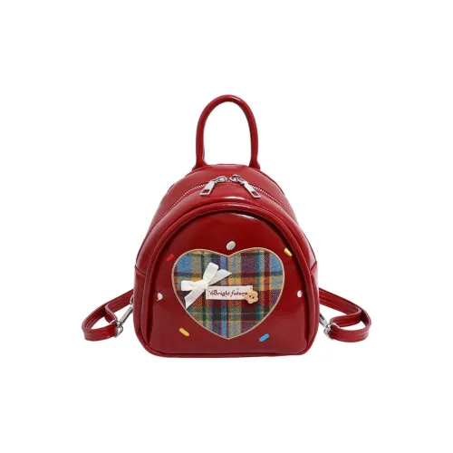 ResNonverba ПУ (полиуретан) Рюкзак Стандартный Женский Красный Кофейный