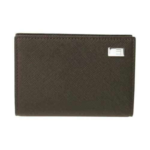Dunhill PVC Держатель для визиток Мужской Темно-коричневый
