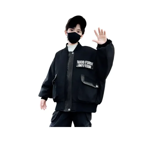 Lanza Повседневный хлопковый пуховик зимний черный для подростков