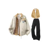 Абрикос + Желтая рубашка + Черные штаны