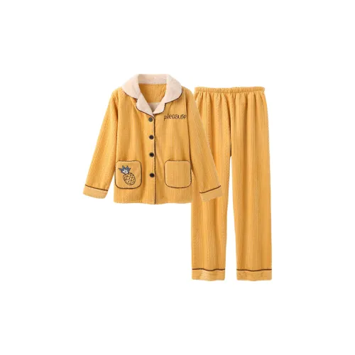 TLXT Pomelo Желтый Женские Пижамные Комплекты