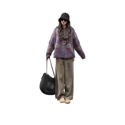 SIXUSICHOU Фиолетовый Женский Трикотаж