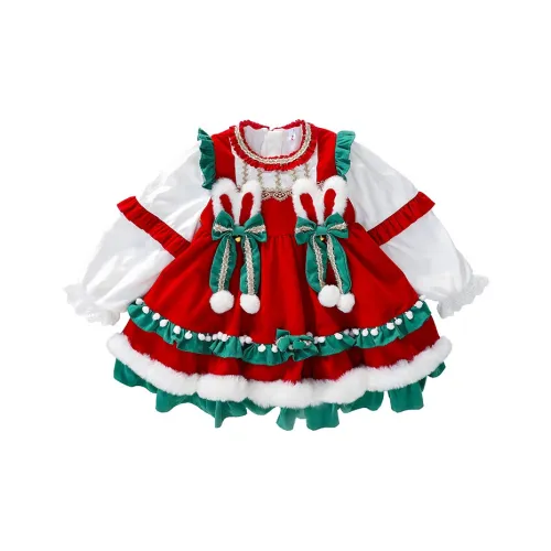 PROTECTCAMEL Красный Юбка+Головной убор+Подъюбник Kids Платья