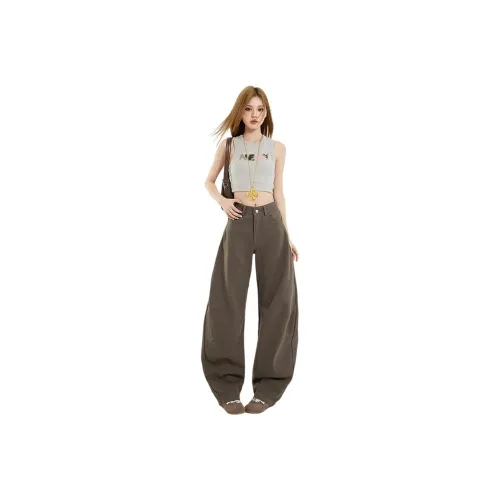 BELOVED STARRY Коричневый Женские Джинсы