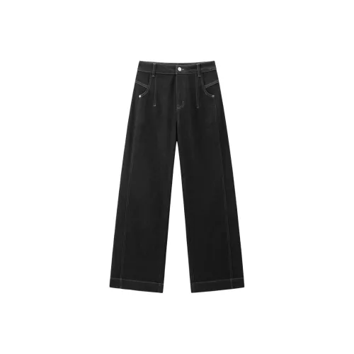 PEACEBIRD Темно-синий деним Женские Джинсы