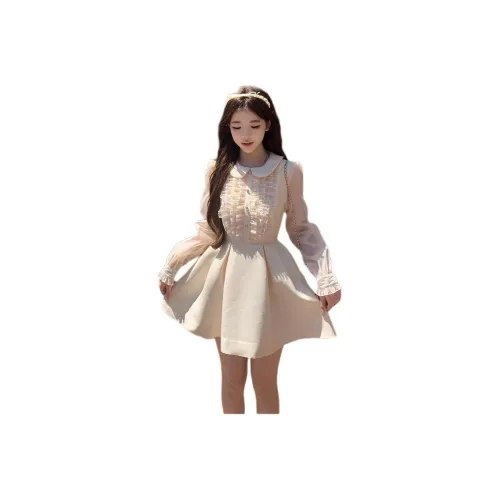 LANGQING Длинное платье с длинными рукавами женское