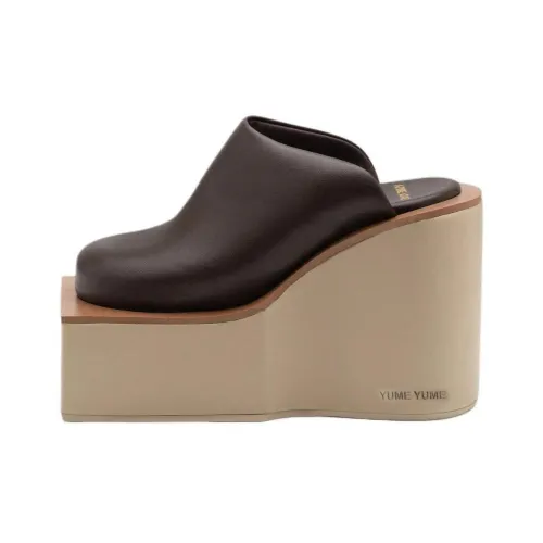 YUME YUME Износостойкие Домашние тапочки Женские Коричневый