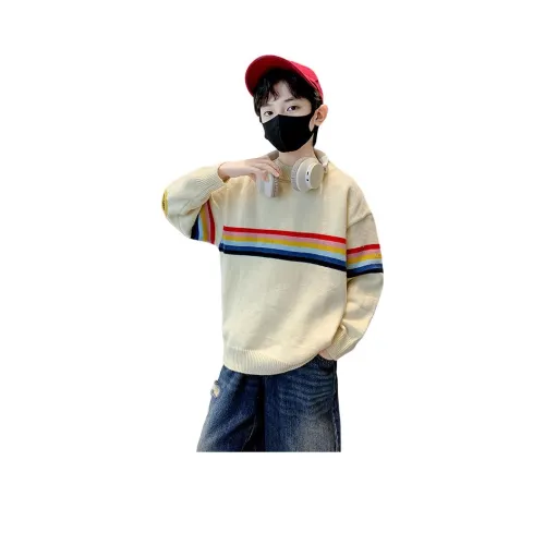 MUMUWU HOUSE Экрю Школьные Свитера
