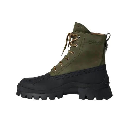 DSQUARED 2 Короткий Мартин Ботин Мужской Армейский Зеленый