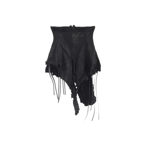 Yohji Yamamoto LIMI Feu FW25 TIED WRINKLE Кожа Бюстгальтер Без бретелей Топ Женские