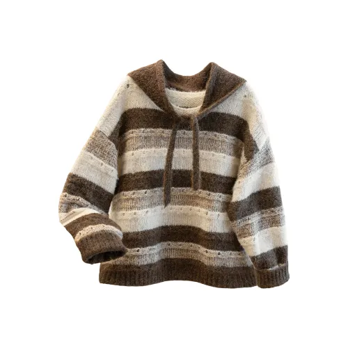 Cypress House Коричневый Полосы Женские Свитера