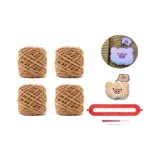 Хаки-Свинка Ярлык-DIY Ручной Шарф-с Вязаной Ткани Инструмент