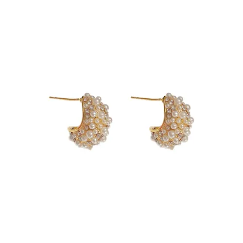 Серьги-гвоздики с жемчугом BONAS Женские