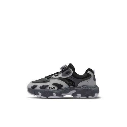 FILA KIDS Наследие FHT Амортизация Устойчивость к истиранию Дышащий Беговые кроссовки Черный Серый замок Детский