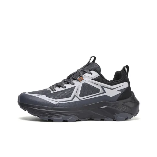 GORNORNIE Slip-resistant Abrasion-resistant Breathable Low-Top Hiking Climbing Shoes Unisex Ebony Gray GORNORNIE Противоскользящий Устойчивый к истиранию Дышащий Низкий Топ Поход Альпинистская Обувь Унисекс Эбеново-Серый