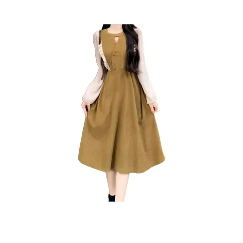 VINMUK Длинное платье с длинными рукавами женское