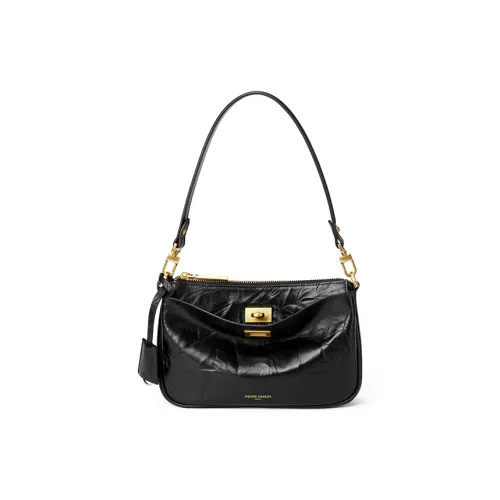 PIERRE CARDIN Сумка через плечо из крупнозернистой текстуры коровьей кожи женская черная