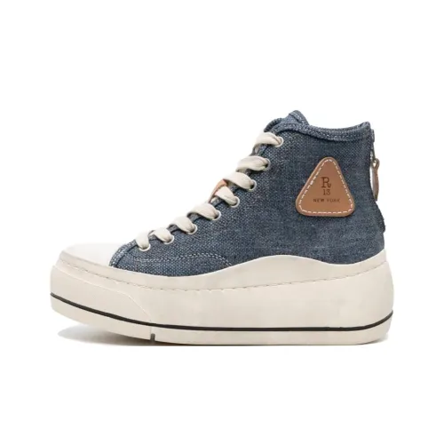 R13 Высокие Кроссовки для Скейтбординга Женские Синие