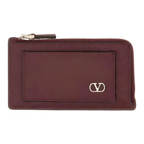 Valentino Коровья кожа Держатель для карт Женский Бордовый