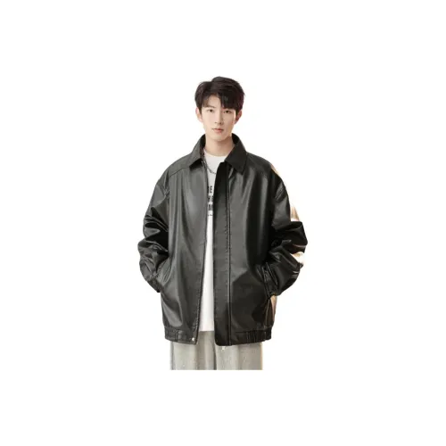 CariteSport Повседневный Кожа Куртка Пальто Унисекс