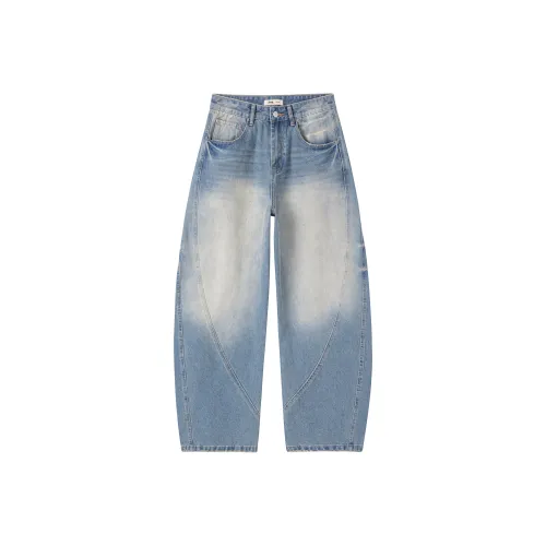 Jeep Светло-синие Унисекс Джинсы