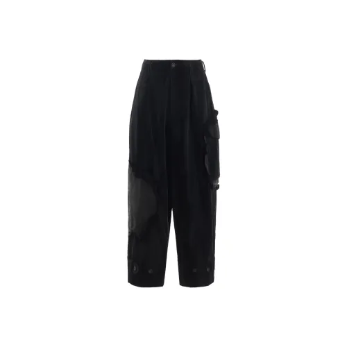 Yohji Yamamoto LIMI Feu FW25 FAINT PRINTED Вельвет TAB Брюки Повседневные Брюки Женские