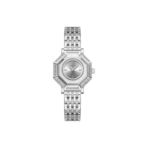 COMLORVEI Кварцевый механизм ремешок из нержавеющей стали женские часы серебристый циферблат