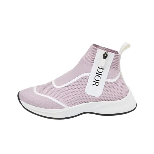 DIOR B25 Высокие Топы Повседневная Обувь Унисекс Розовый