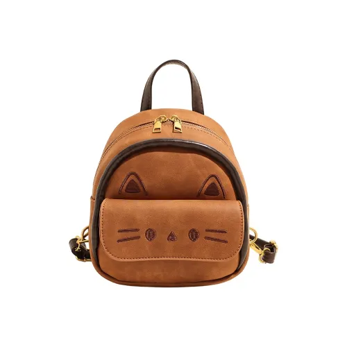 Tezimyt ПУ (полиуретан) Рюкзак Стандартный Кофейный Коричневый