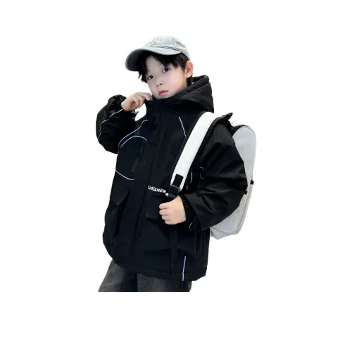 Lanza Повседневный хлопковый пуховик зимний черный для подростков