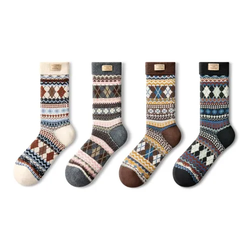 PRIMEET Носки Crew Женские упаковка из 4 пар