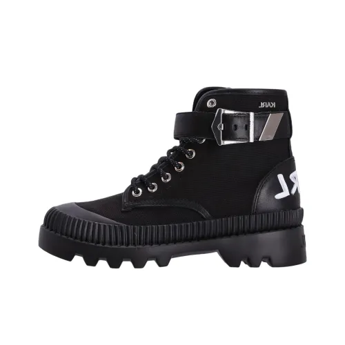 KARL LAGERFELD Короткий MID Голень Martin Boot Женские Черный