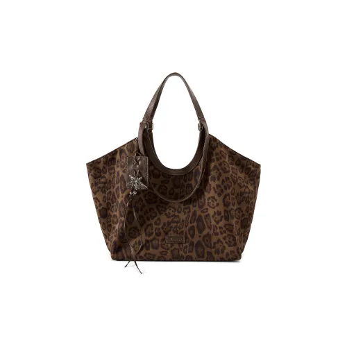 JACD Полиэстер с искусственной кожей сумка через плечо стандартная женская темно-коричневый