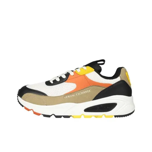 ARMANI EXCHANGE Низкий топ Повседневная обувь Мужская Белый Зеленый Черный