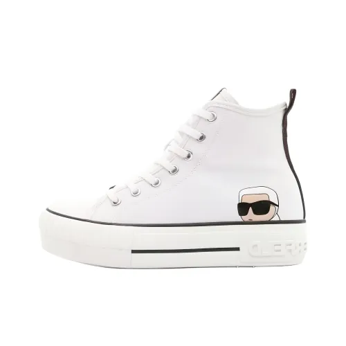 Karl Lagerfeld Высокие Кроссовки для скейтбординга Женские Белые