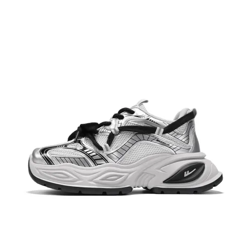 Warrior визуально увеличивает рост устойчивый к истиранию легкий противоскользящий высокий топ кроссовки с толстой подошвой мужские серебристый черный